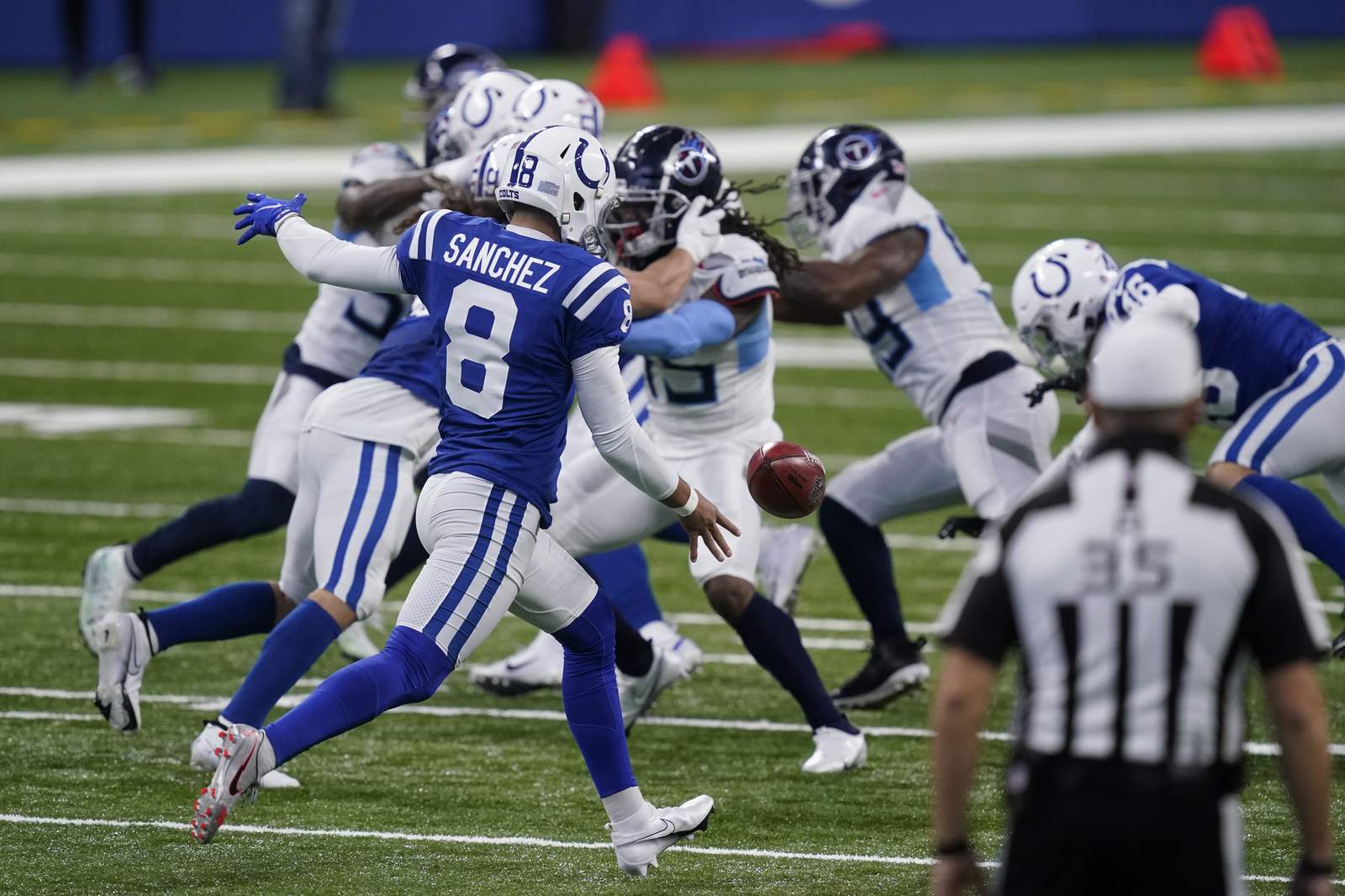The Latest: Lions kicker Prater ties NFL record