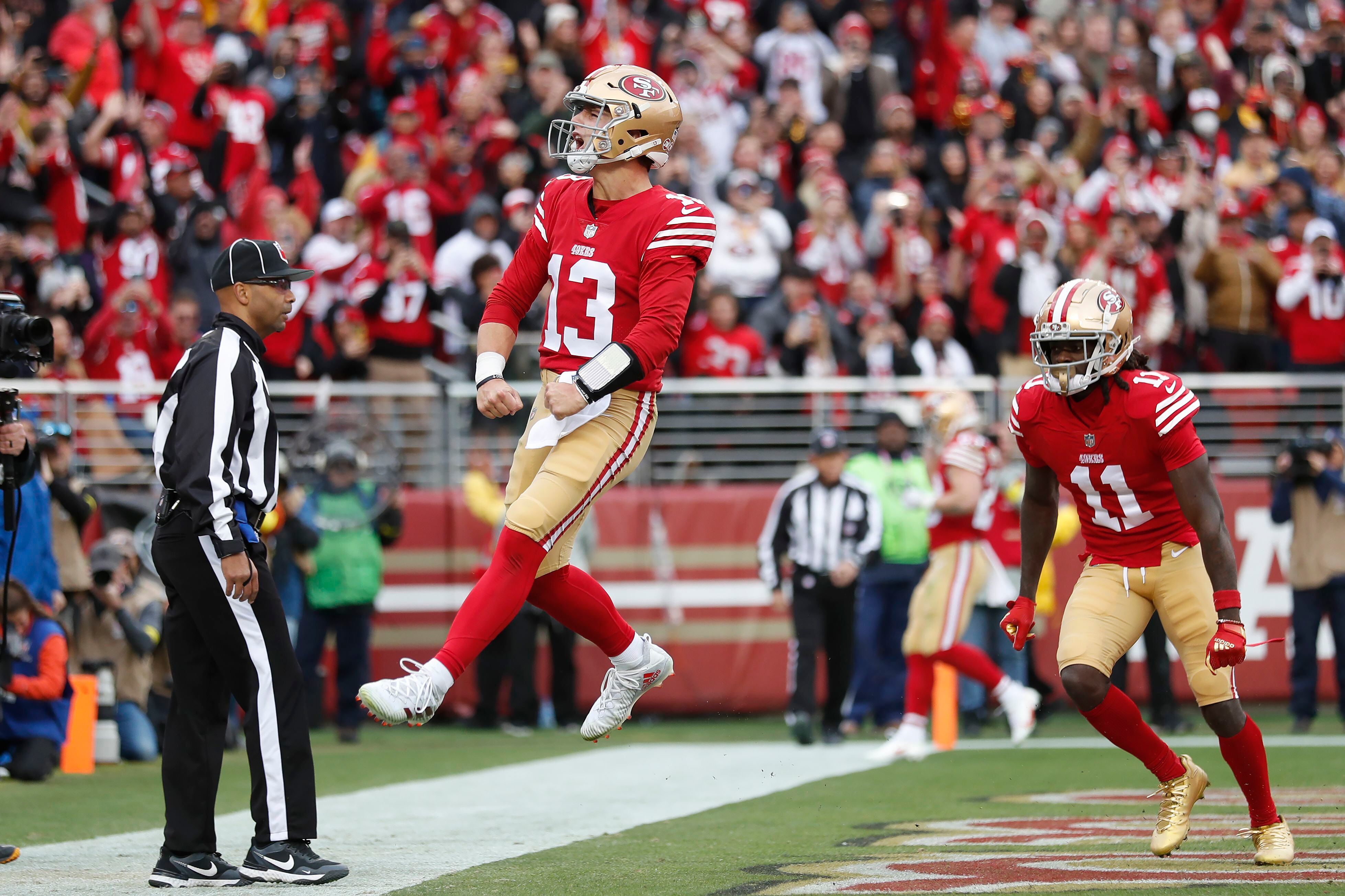 49ers QB Brock Purdy stats inside 10-yard line