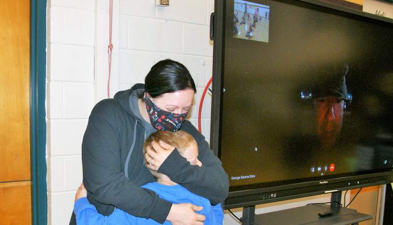 Franklin County student surprised with virtual visit from his deployed dad in the Army