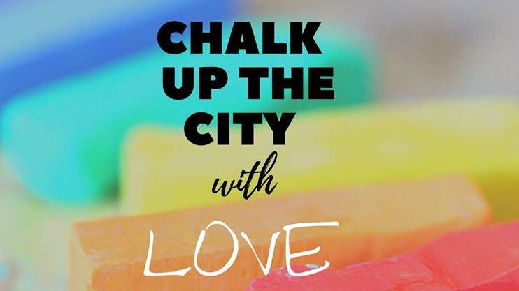 Coloring the streets with chalk for change