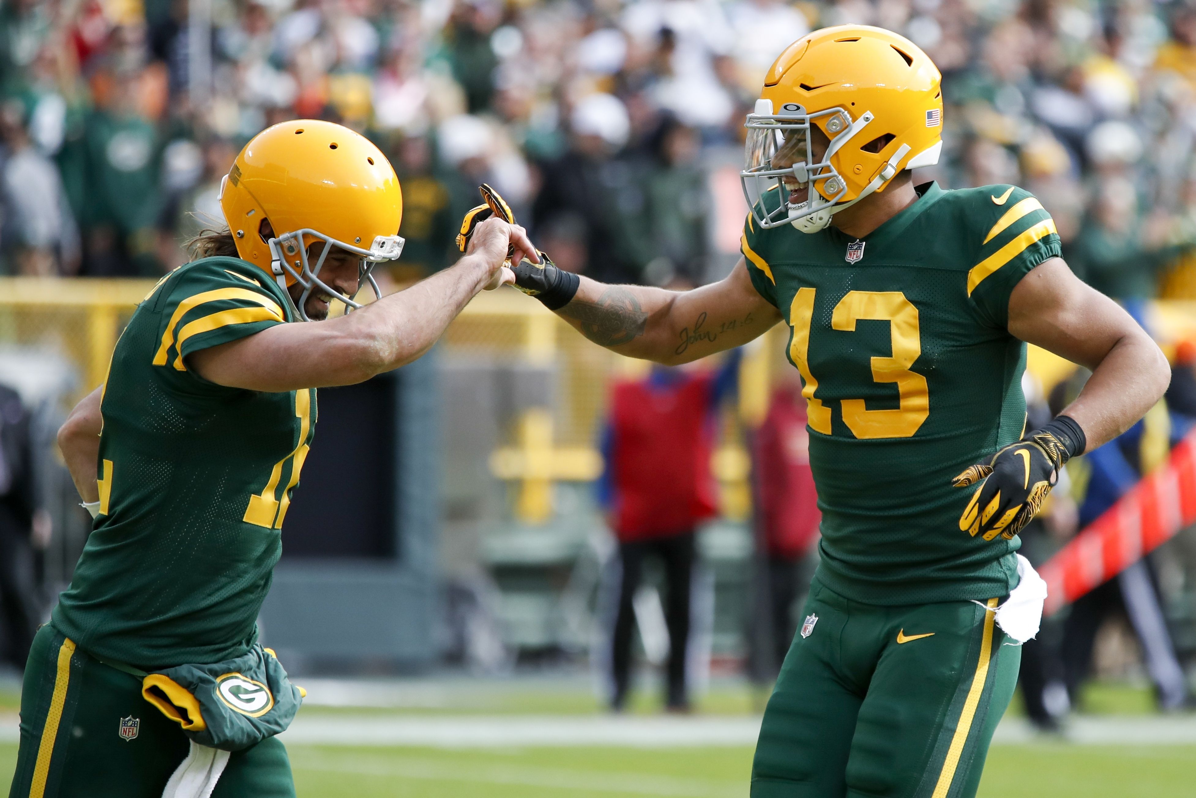 With Allen Lazard battling ankle injury, 'the other four better be ready,'  Aaron Rodgers says