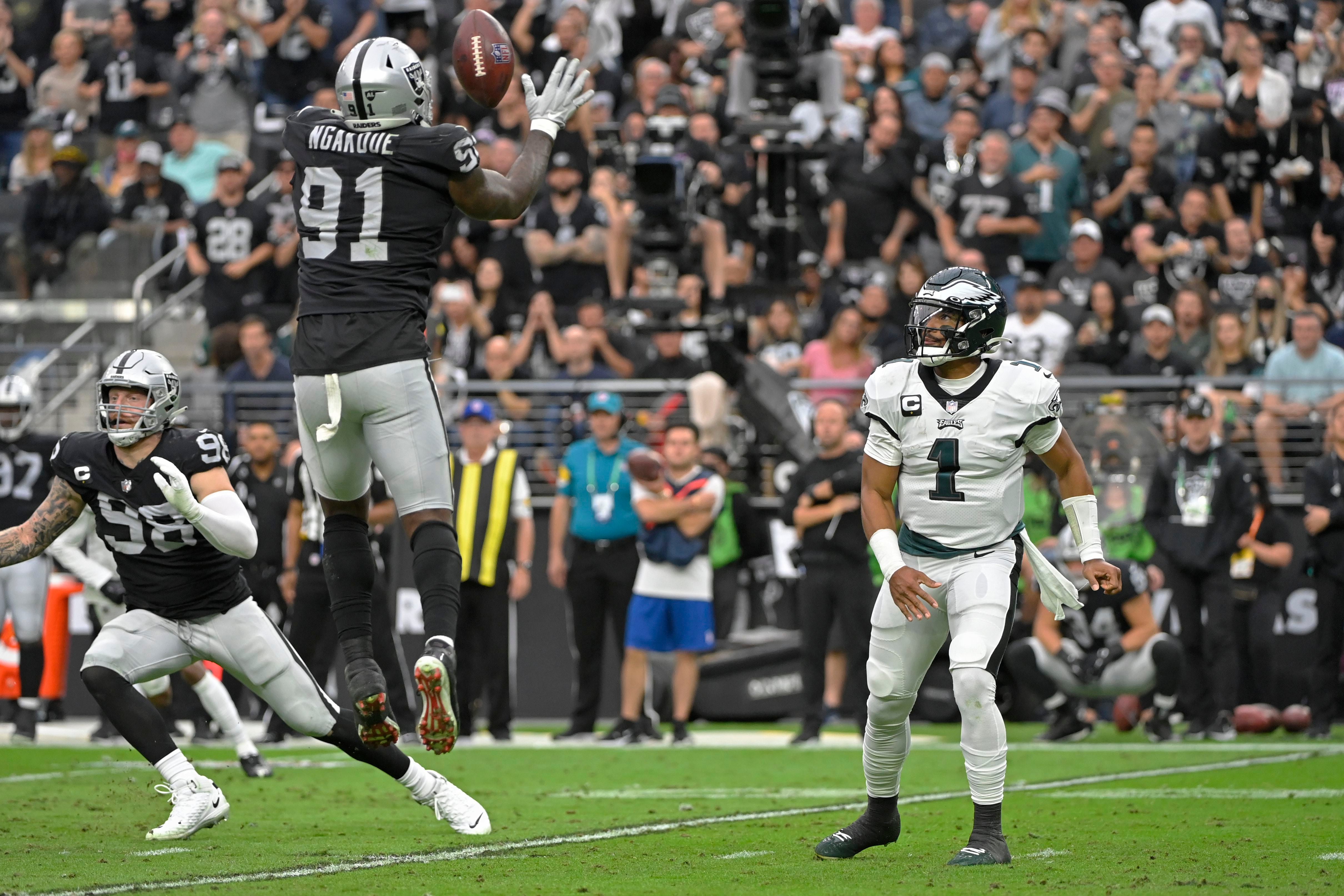 Raiders beat Philly, 33-22, in second game under Bisaccia