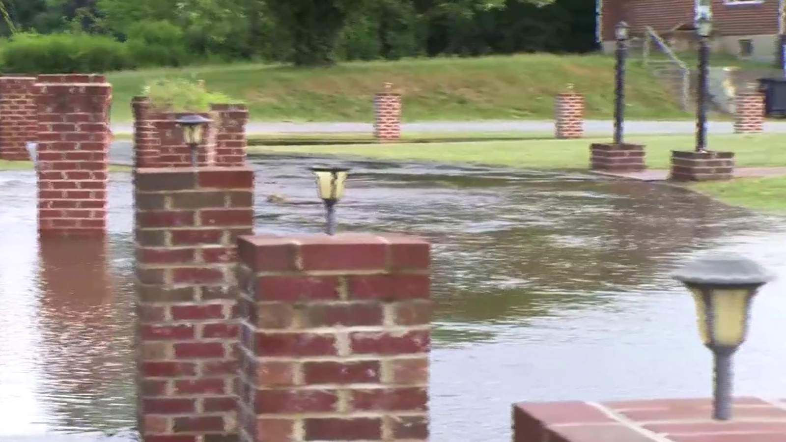 Crews on scene of water main break in Roanoke