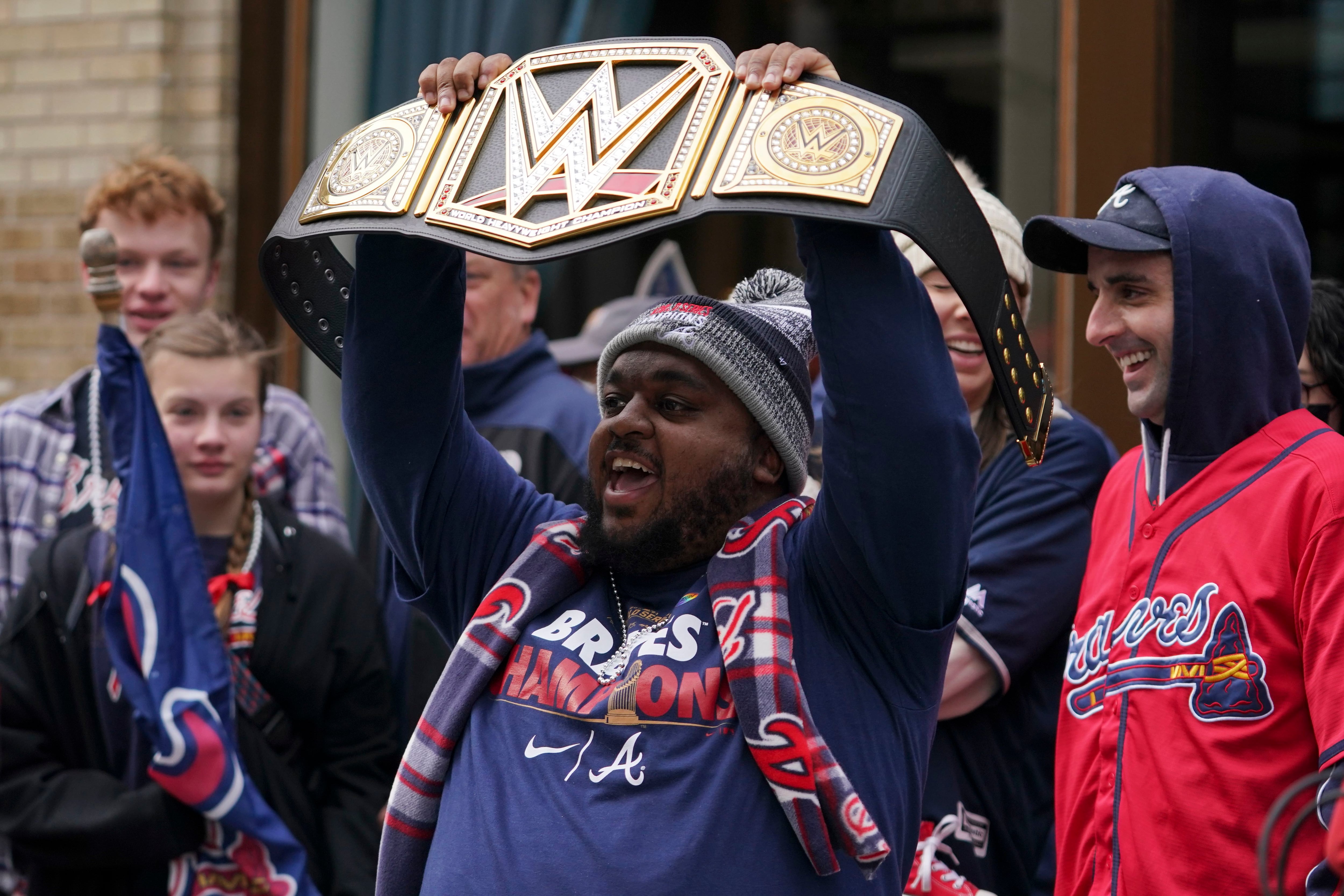 Atlanta Braves WWE 2021 MLB World Series Champions Mini Title Belt