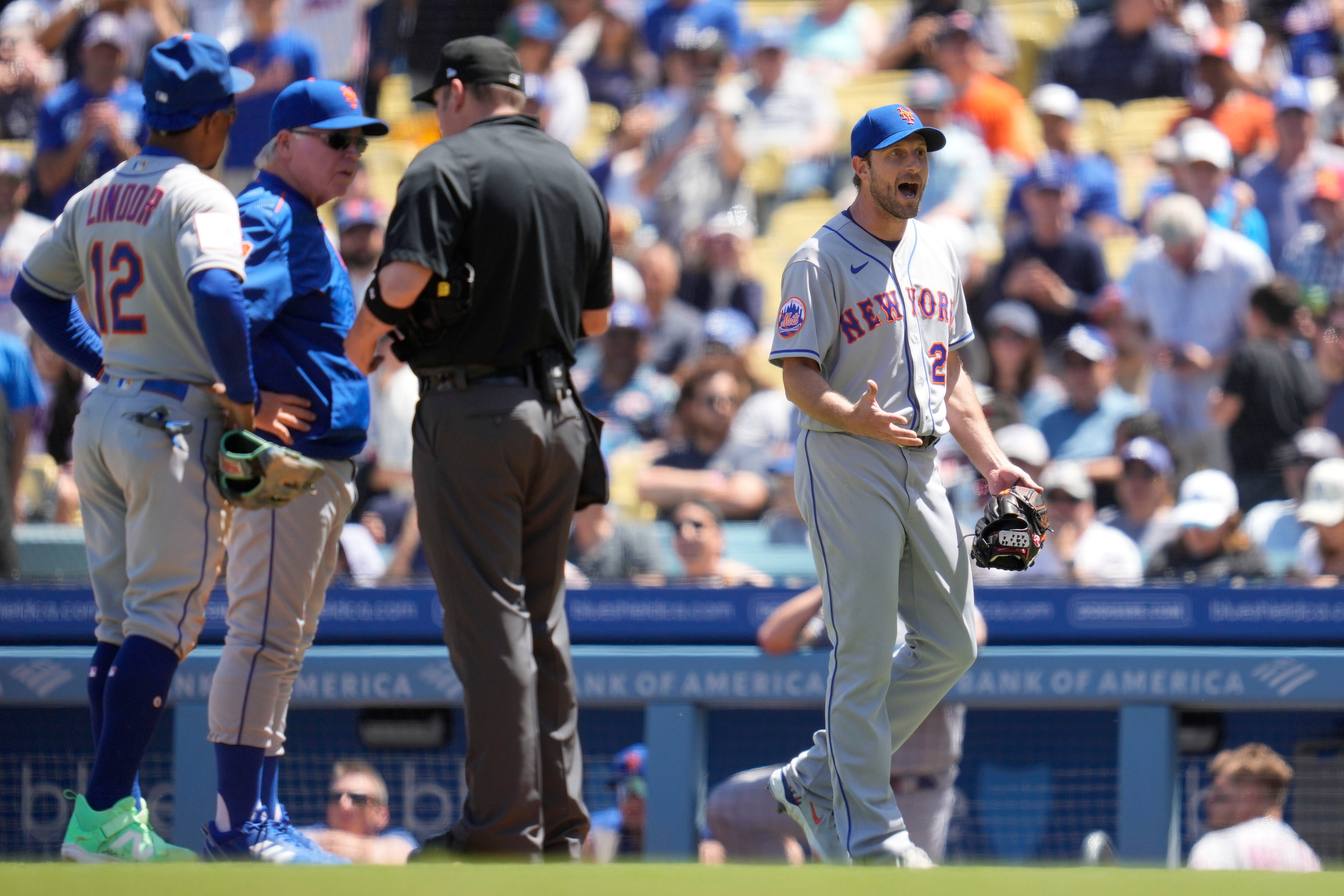 Mets' Starling Marte exits with injury after getting plunked