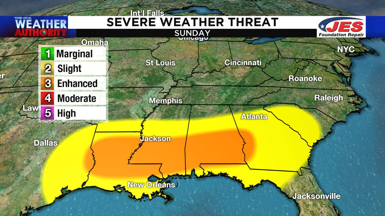 Next week could bring a couple more chances of severe weather to the Southeast