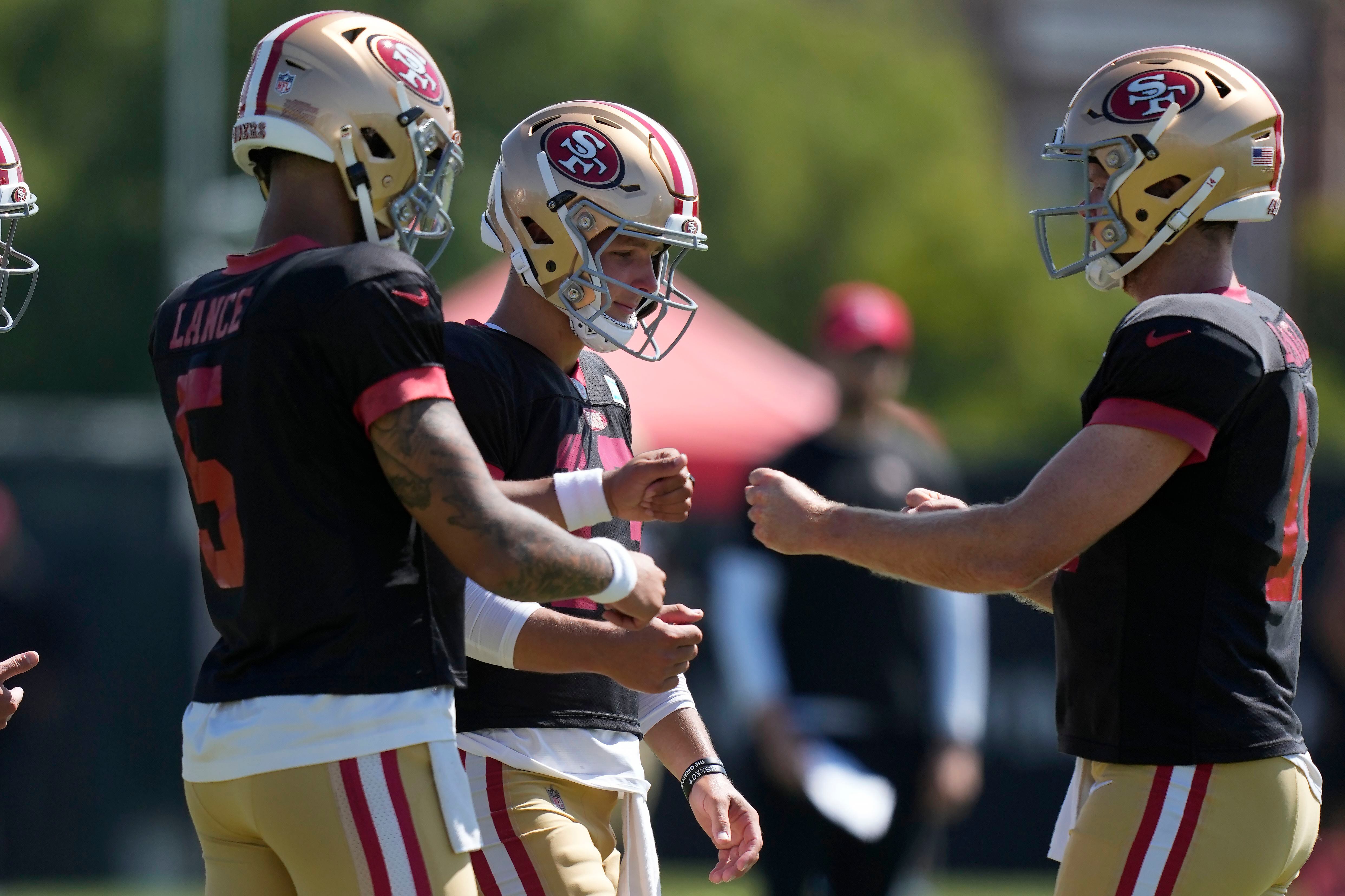 49ers QB Brock Purdy returns to practice for the first time since elbow  surgery - The San Diego Union-Tribune