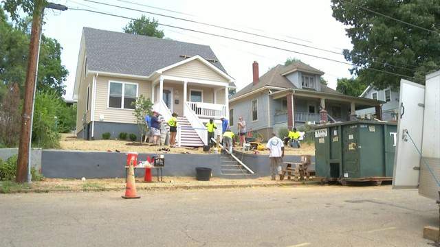 10 News team volunteers at 'Home for Good' site