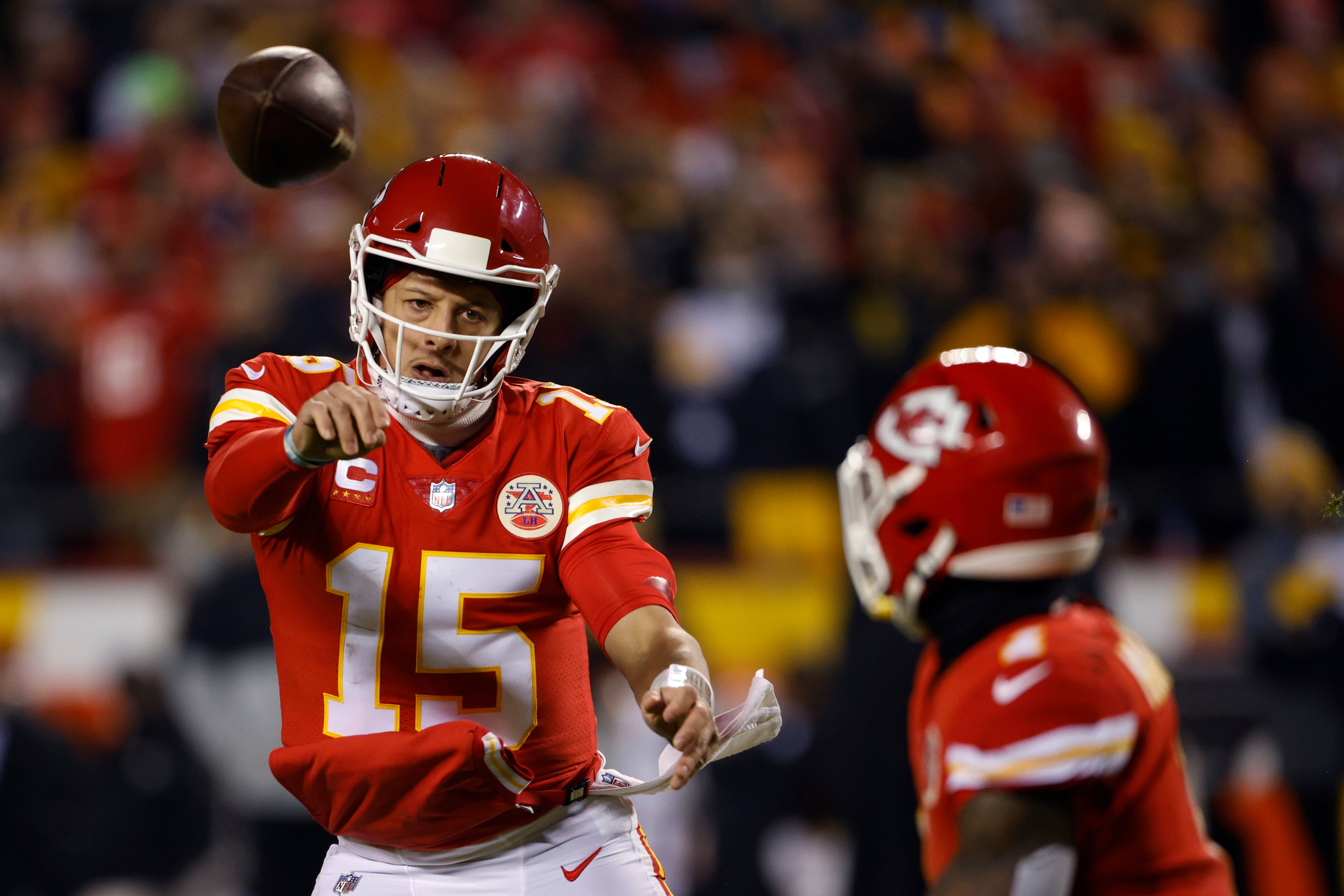 Kansas City Chiefs wide receiver Mecole Hardman (17) runs for a touchdown  during the second hal …