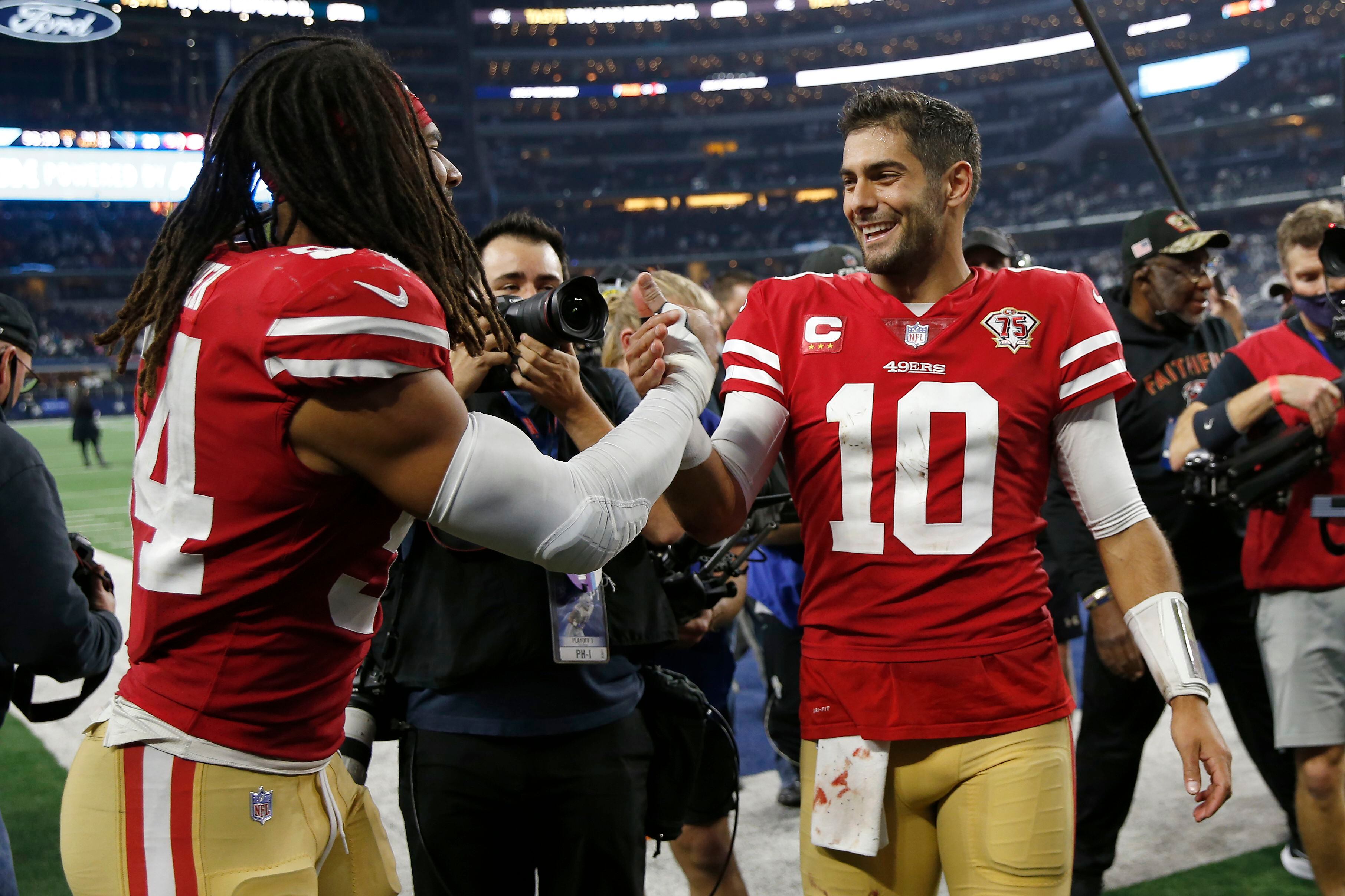 Give me the headlines: 49ers nearly 'pur-fect'