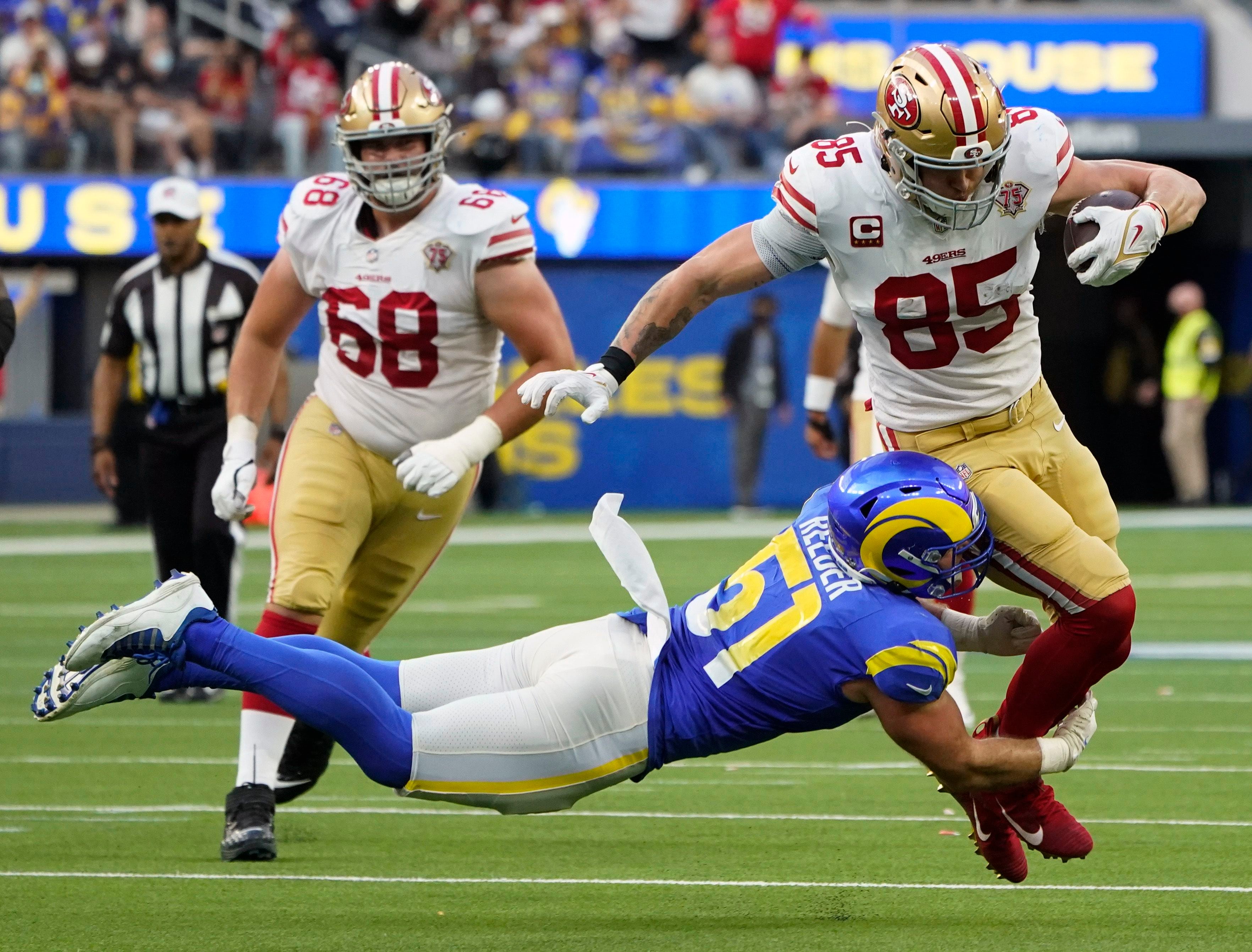 49ers' Deebo Samuel takes huge shot on pass play vs Rams