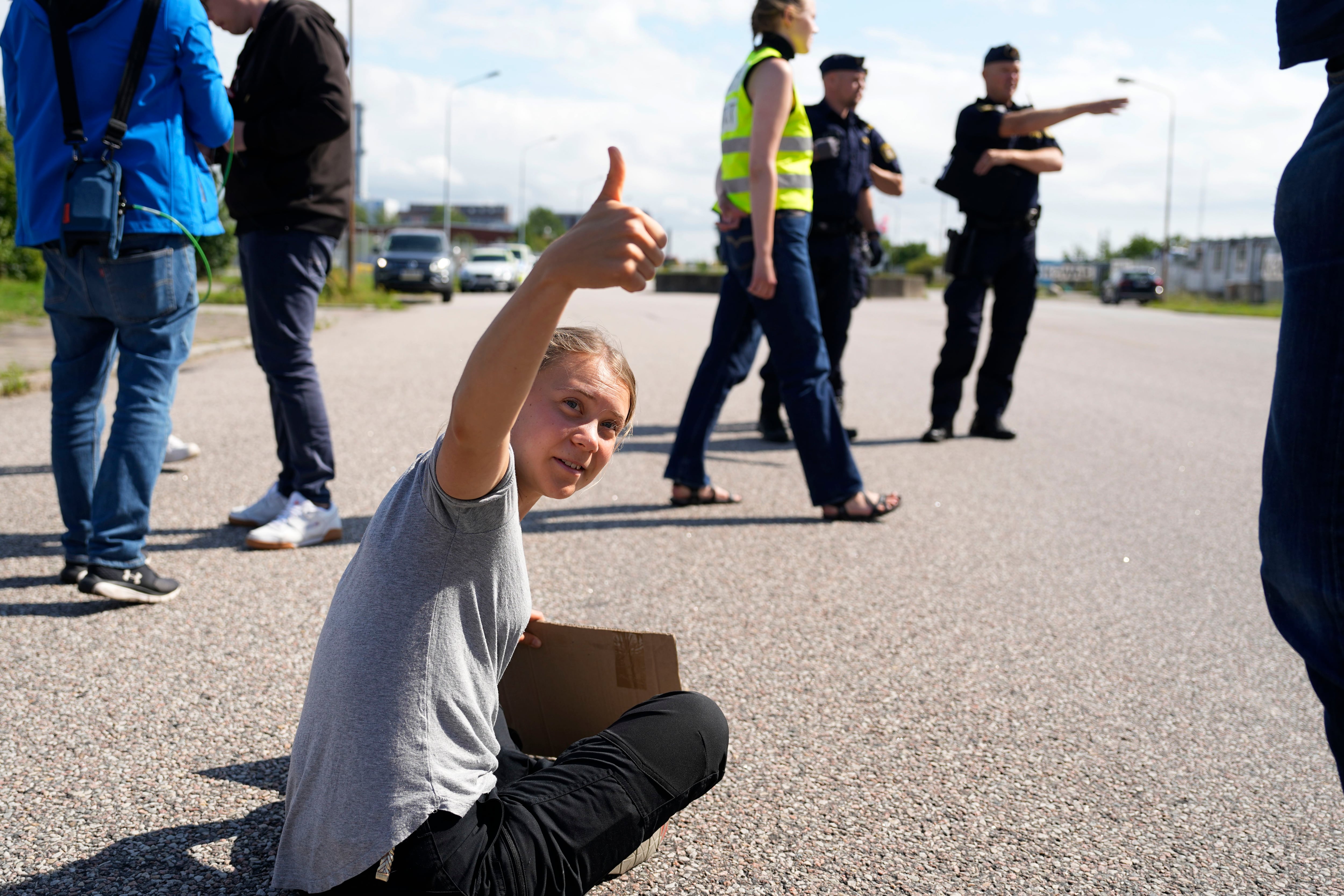 Greta Thunberg defiant after Swedish court fines her for disobeying police  during climate protest