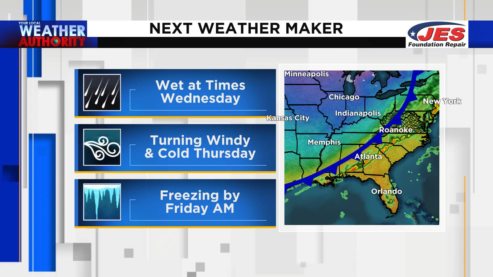 Rain, storms return Wednesday before early April cold snap