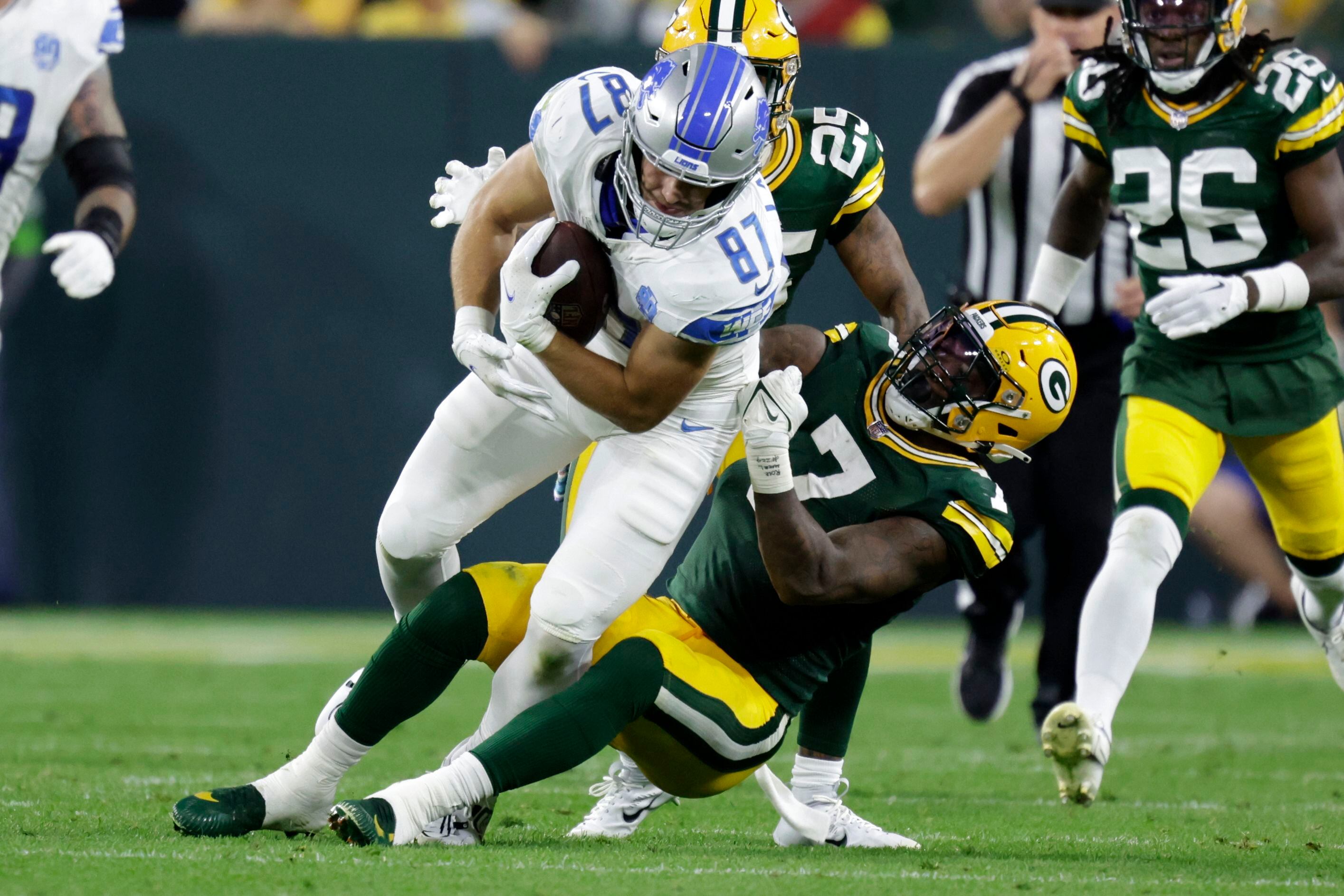 David Montgomery runs wild as Lions beat Packers 34-20 to take early  command of NFC North