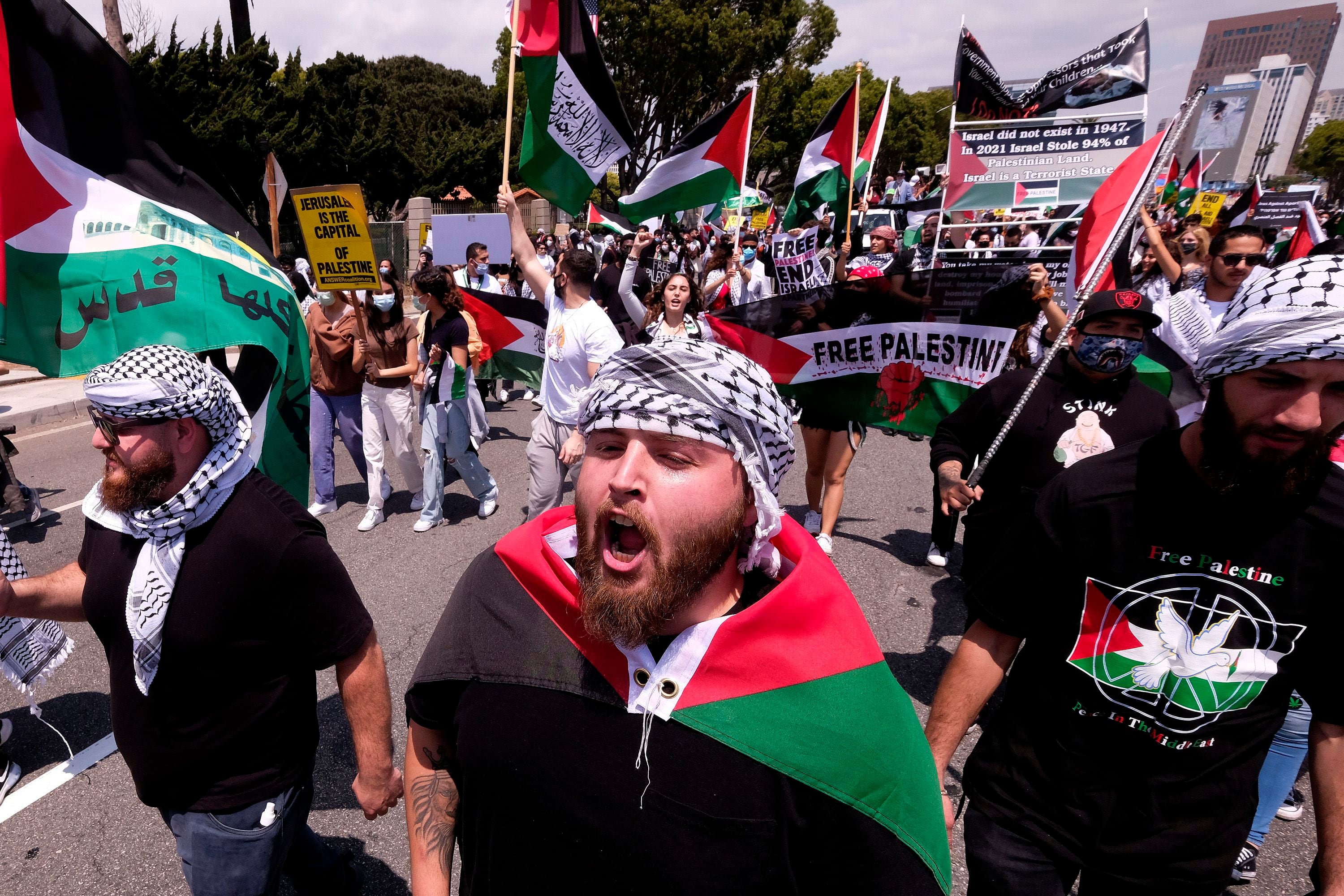 Bella Hadid Joins Palestine March in Brooklyn