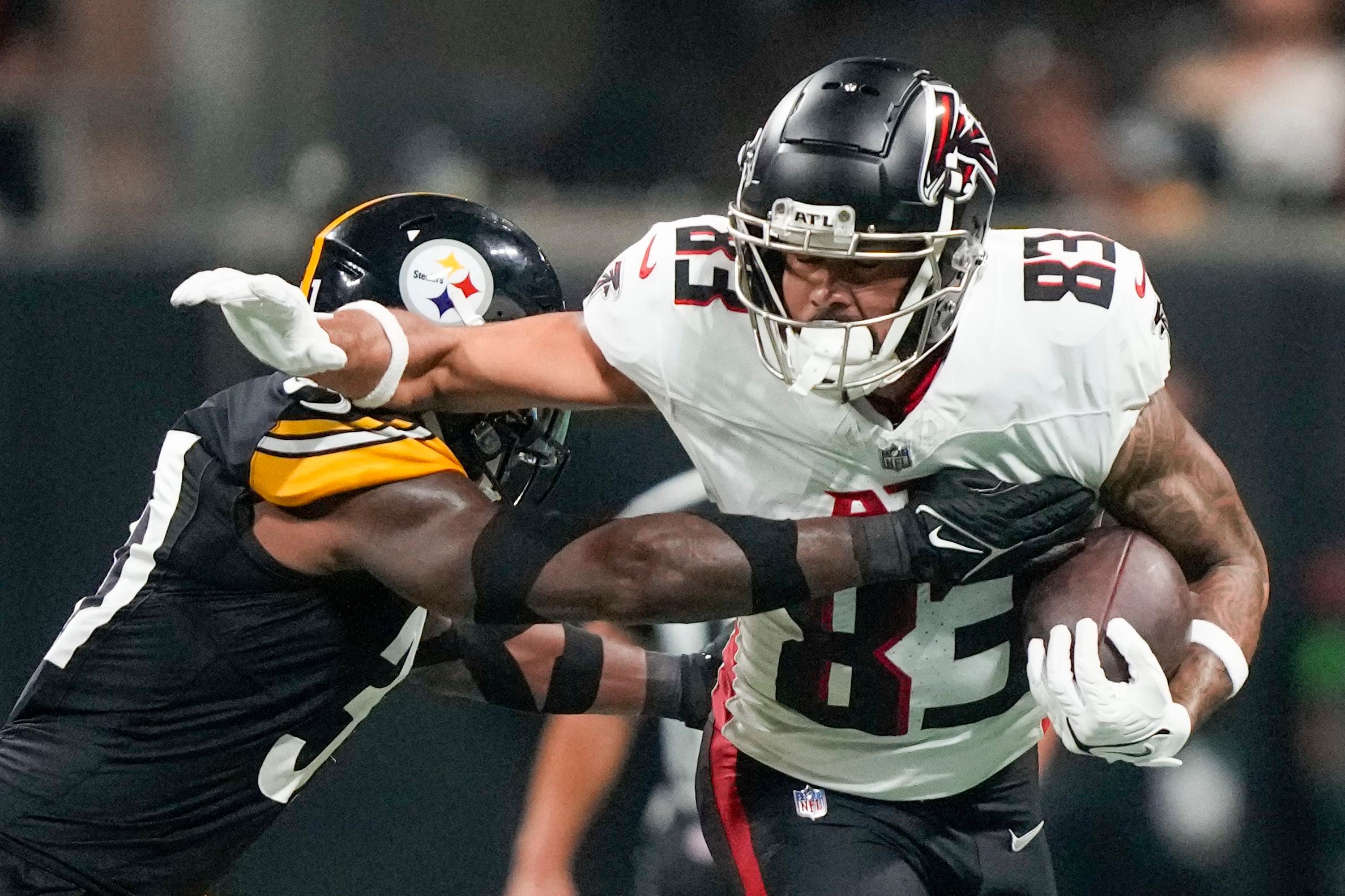 Jalen Mayfield ends Atlanta Falcons preseason in fitting fashion