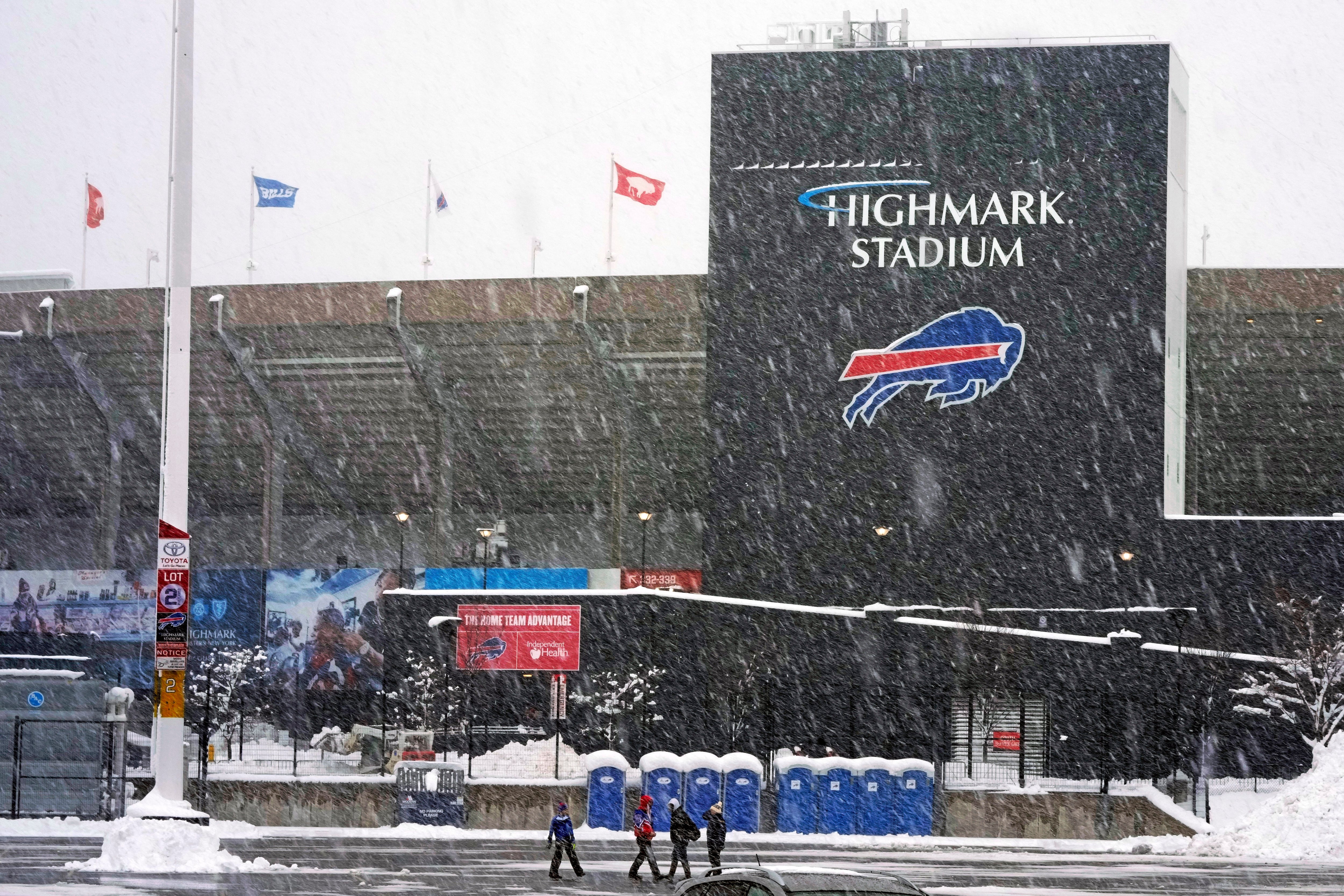 Bills' Highmark Stadium Covered In Several Feet Of Snow As Storm