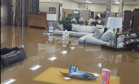 South Boston furniture store damaged by floodwaters in span of 15 minutes