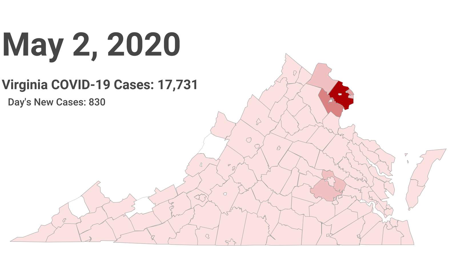 Interactive maps show the daily spread of Virginia’s coronavirus cases