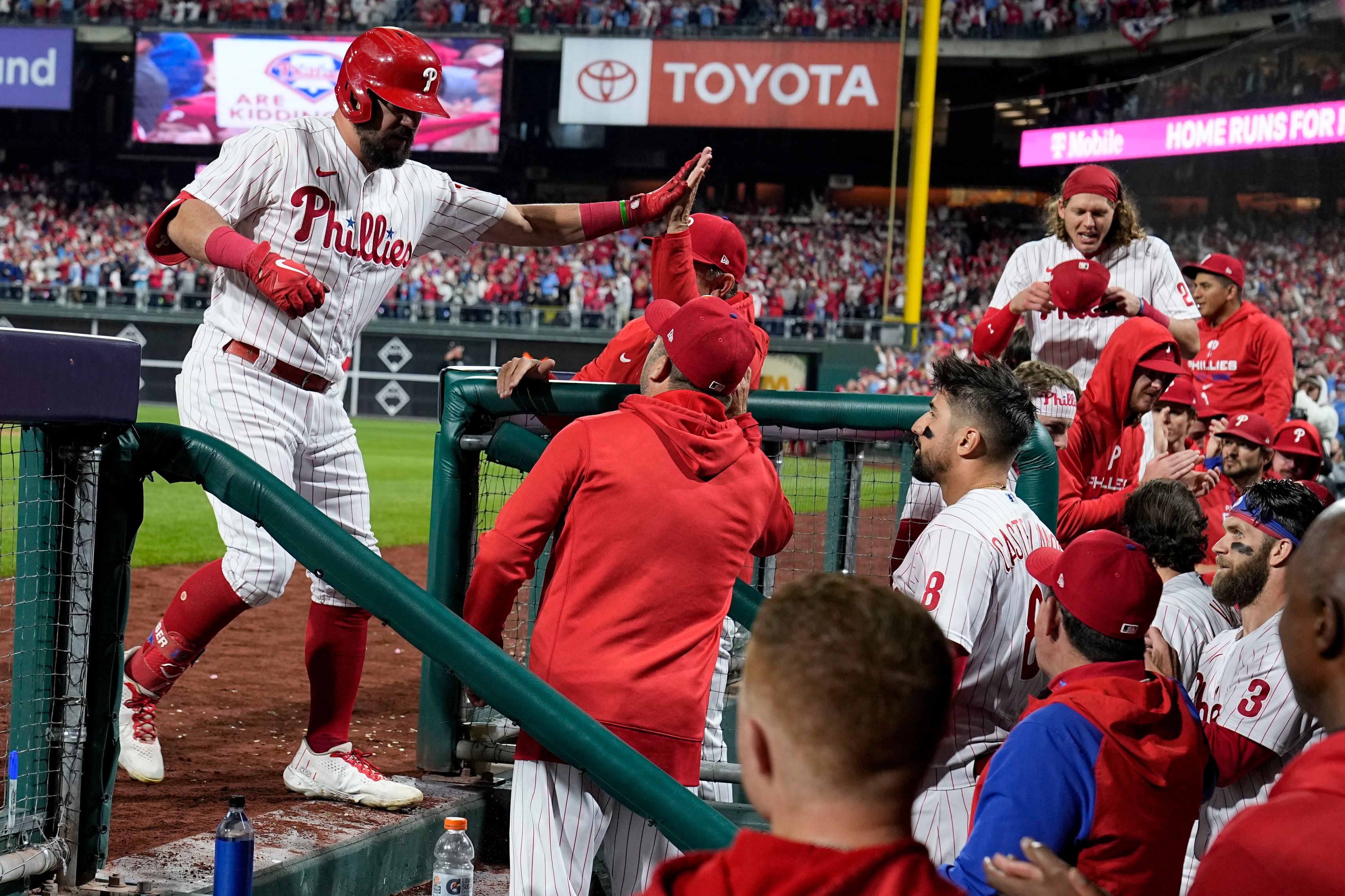 Phillies hit 4 homers, rally past Padres to take 3-1 lead in NLCS