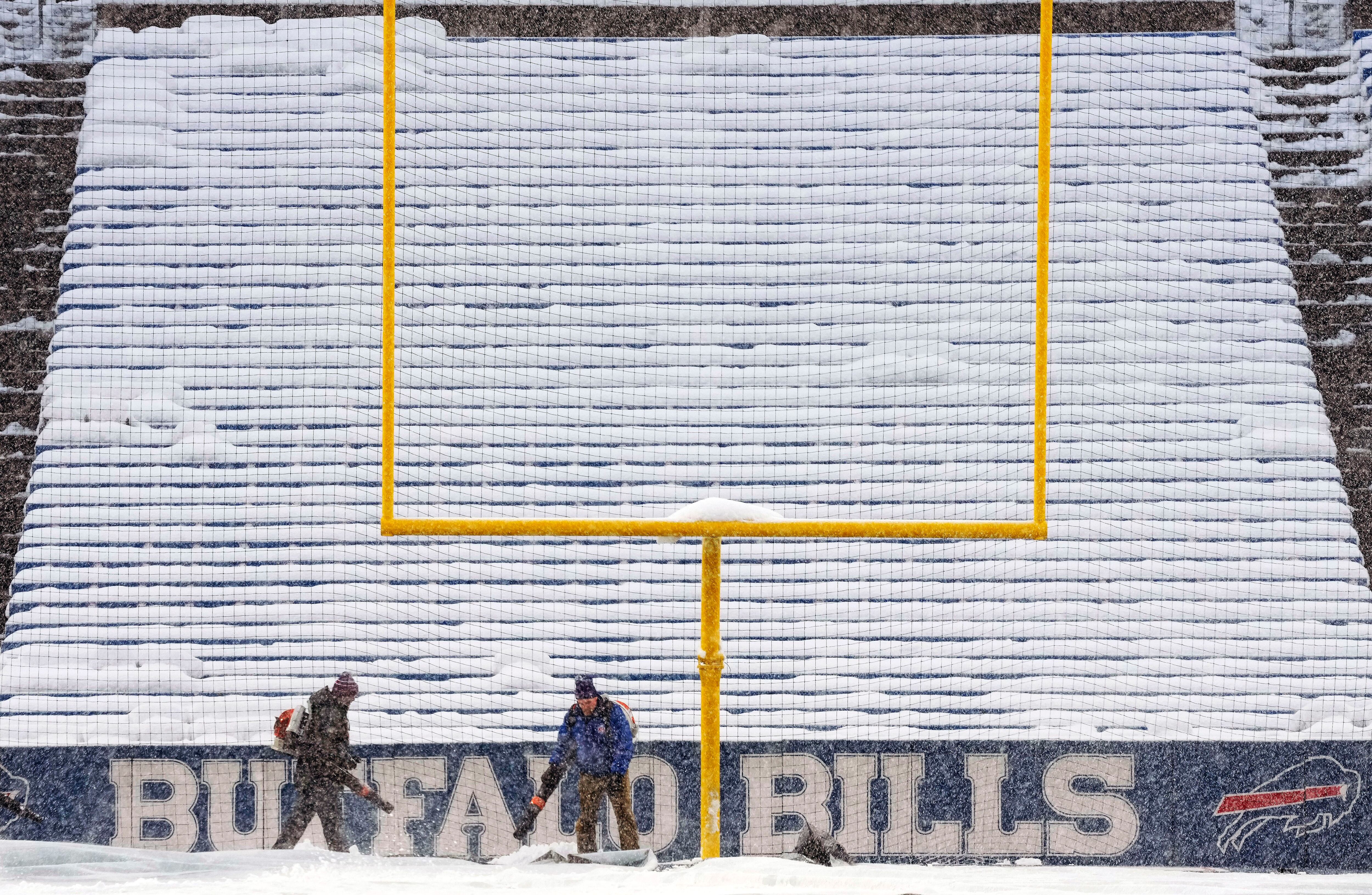 Bills' Highmark Stadium Covered In Several Feet Of Snow As Storm