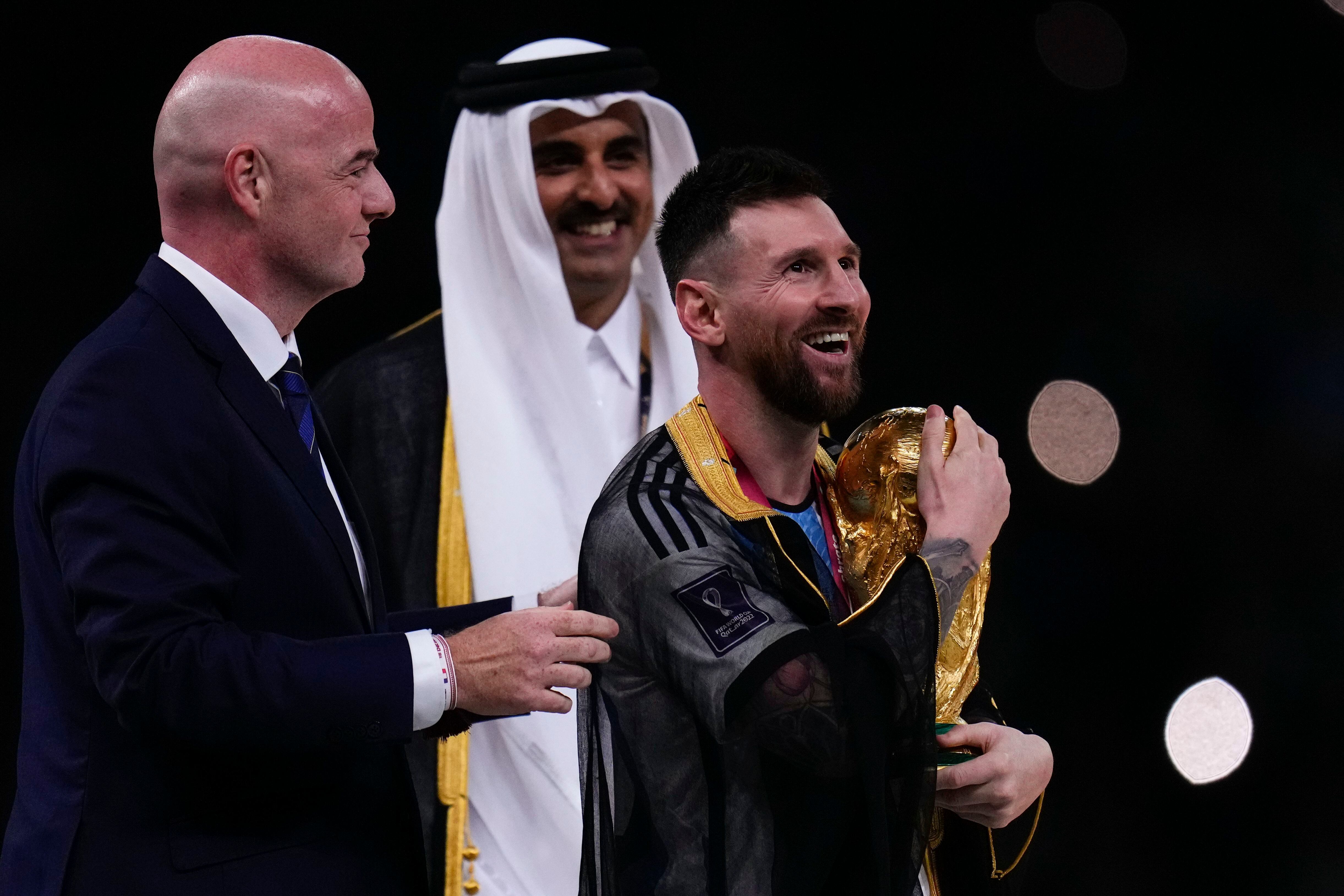 Lionel Messi: Argentina captain wears traditional Arab cloak to lift World  Cup trophy after final win over France, Football News