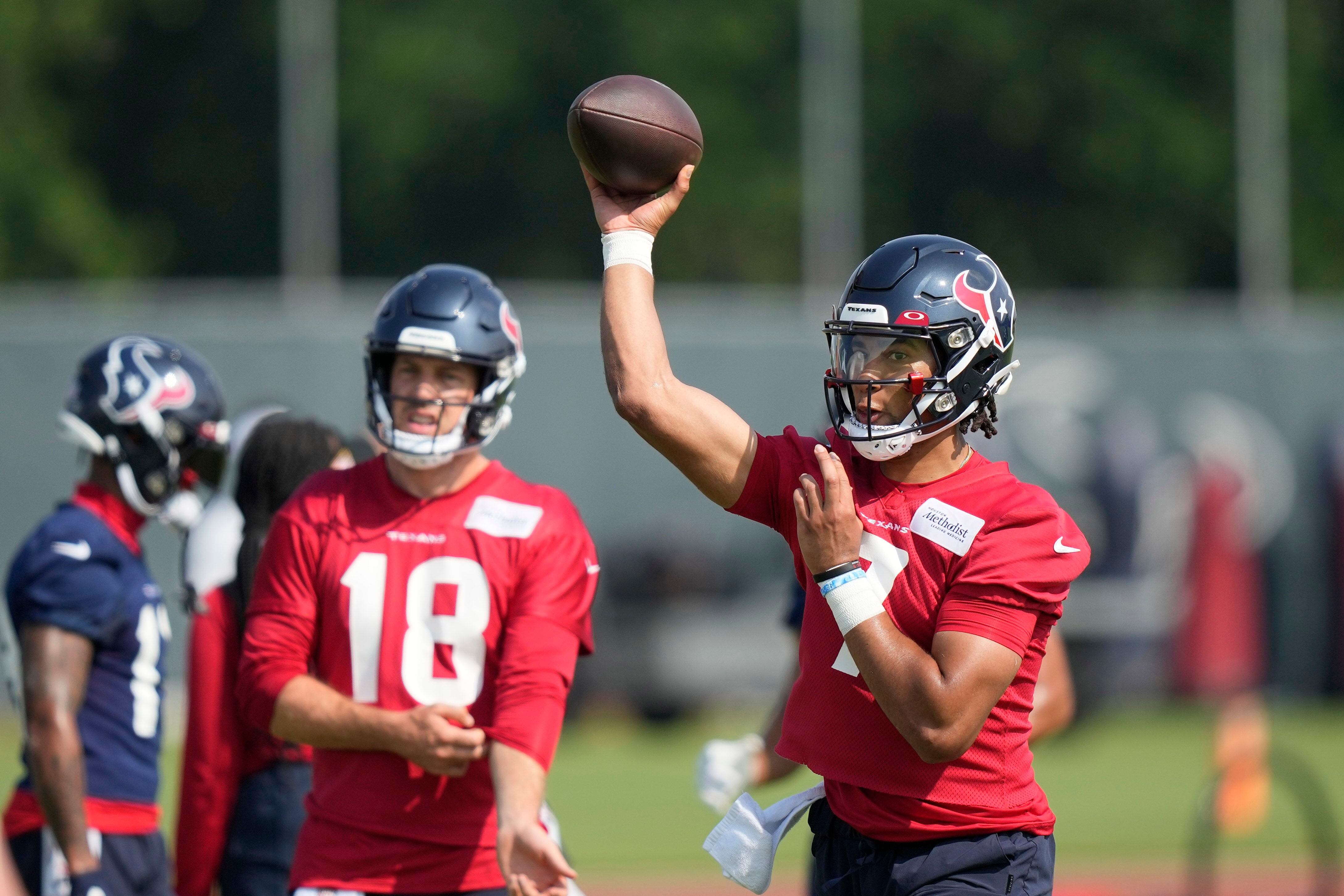 No. 2 pick Stroud competes with Mills for starting QB job with Houston  Texans